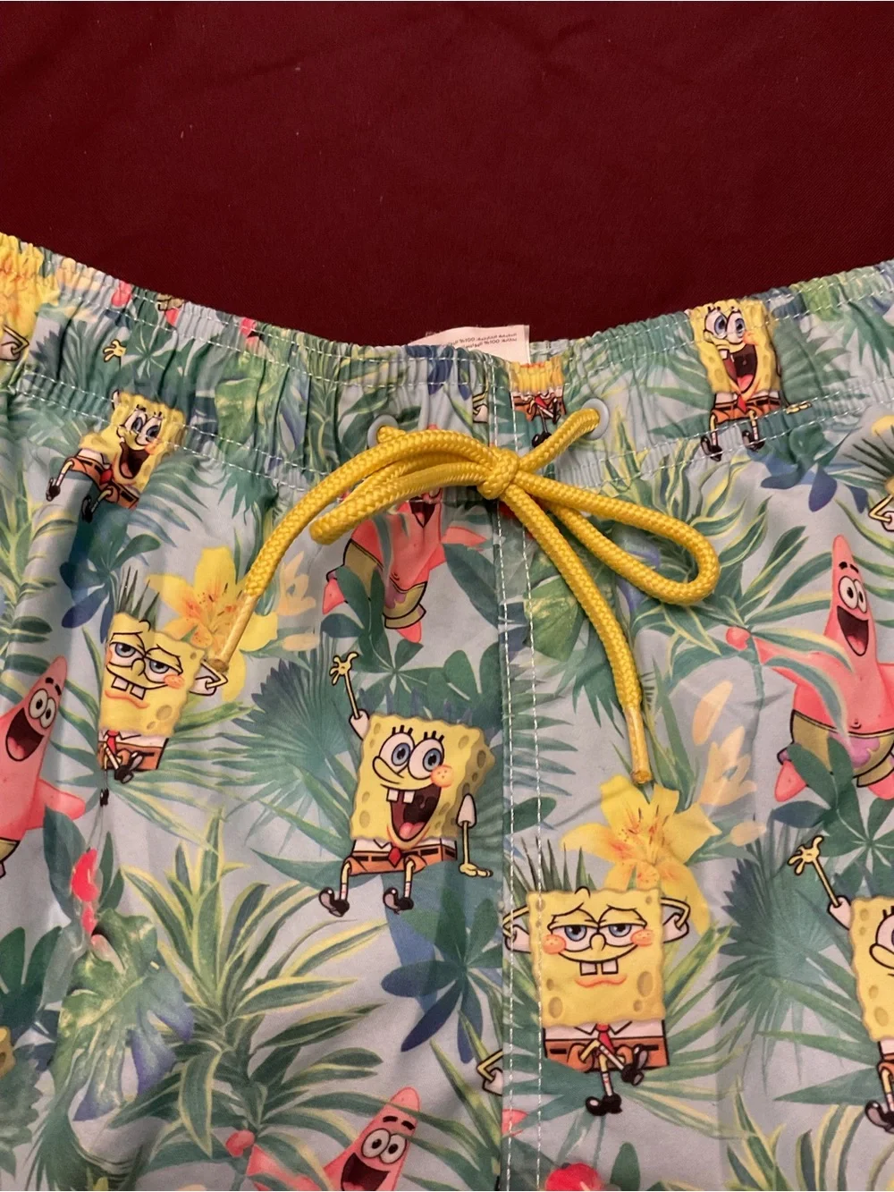 H&M Light Blue SpongeBob & Patrick Tropical Swim Trunks